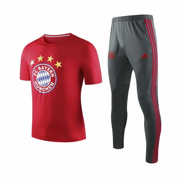 Camiseta de Entrenamiento Bayern Munich Conjunto Completo 2019 2020 Rojo Gris